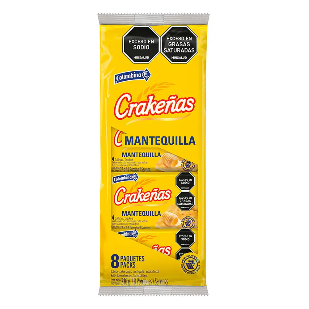 GALLETA DE SODA CRAKEÑAS SALTIN MANTEQUILLA COLOMBINA 162G