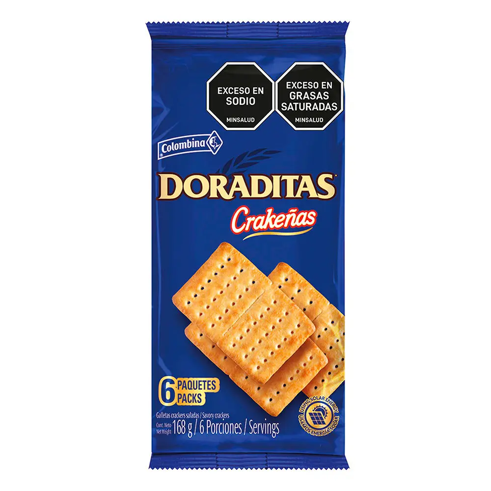 GALLETA DE SODA DORADITAS COLOMBINA 168G